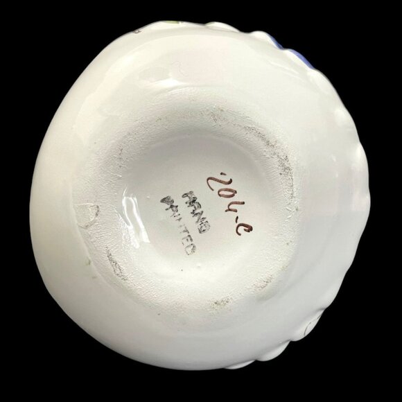 Vintage 1980s Folk Art Portugal Lucky Barcelos Hen Blue & White Ceramic Figurine - Picture 7 of 8